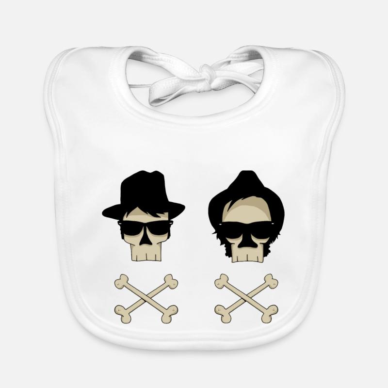 Blues Brothers - Bavoir bio Bébé - blanc