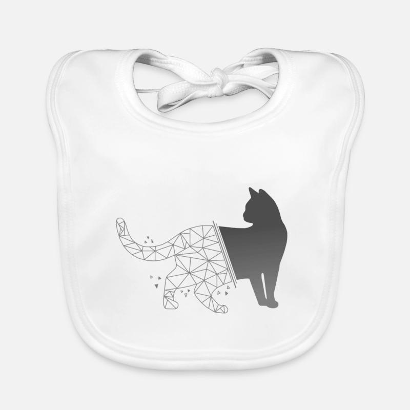 Cat - Baby Bio-Lätzchen - Weiß