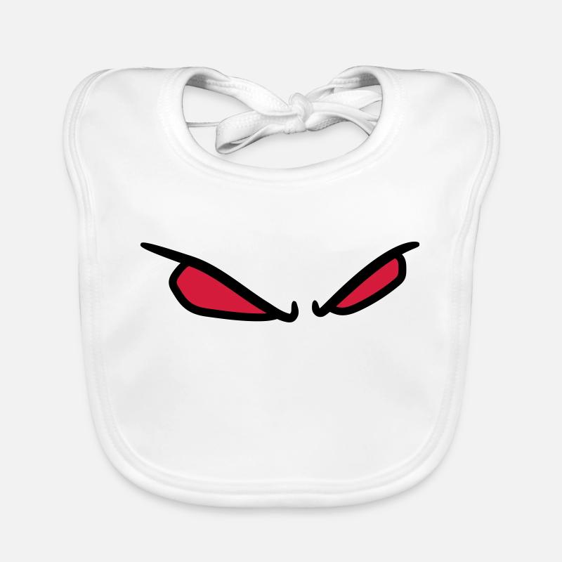 2 boese augen horror halloween rot leuchtend comic Baby Bio-Lätzchen