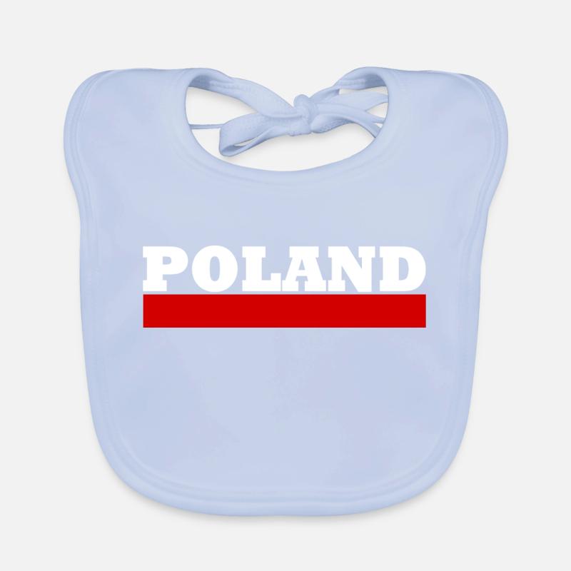 Drapeau Pologne - Drapeau Polska Bavoir bio Bébé
