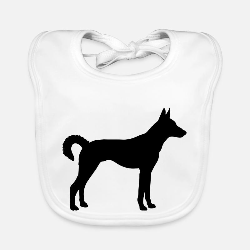 kritikos lagonikos silhouette dog - Baby Bio-Lätzchen - Weiß