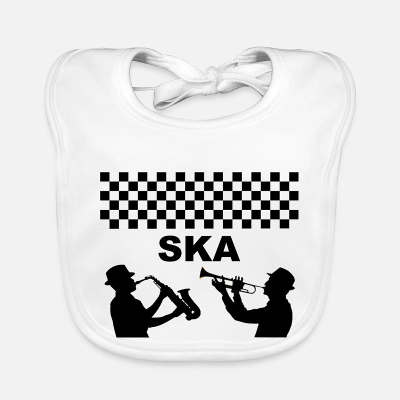 SKA REGGAE BRASS DESIGN Organic Baby Bibs