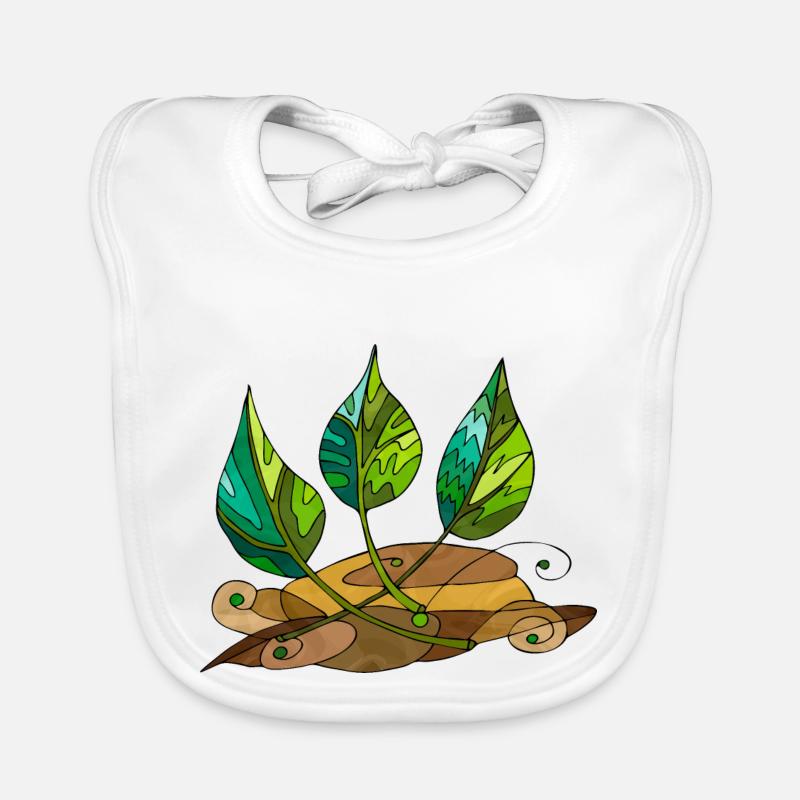 Feuilles Bavoir bio Bébé