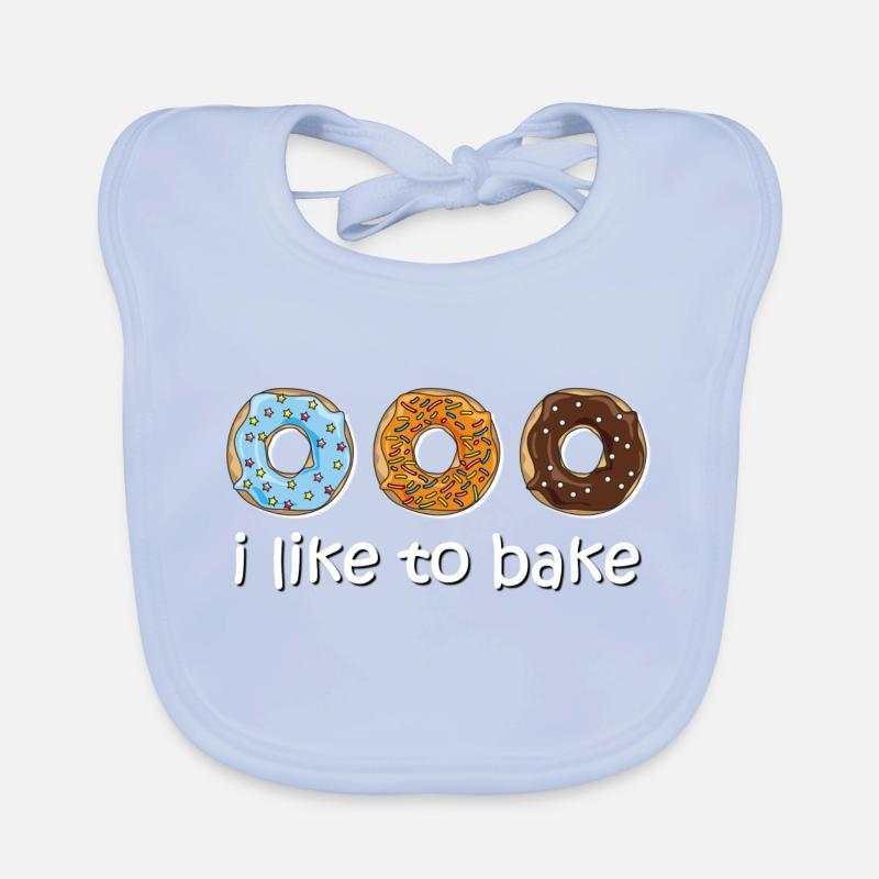 donuts i like bake Organic Baby Bibs