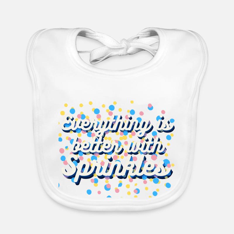 everything is better with sprinkles - blue Organic Baby Bibs