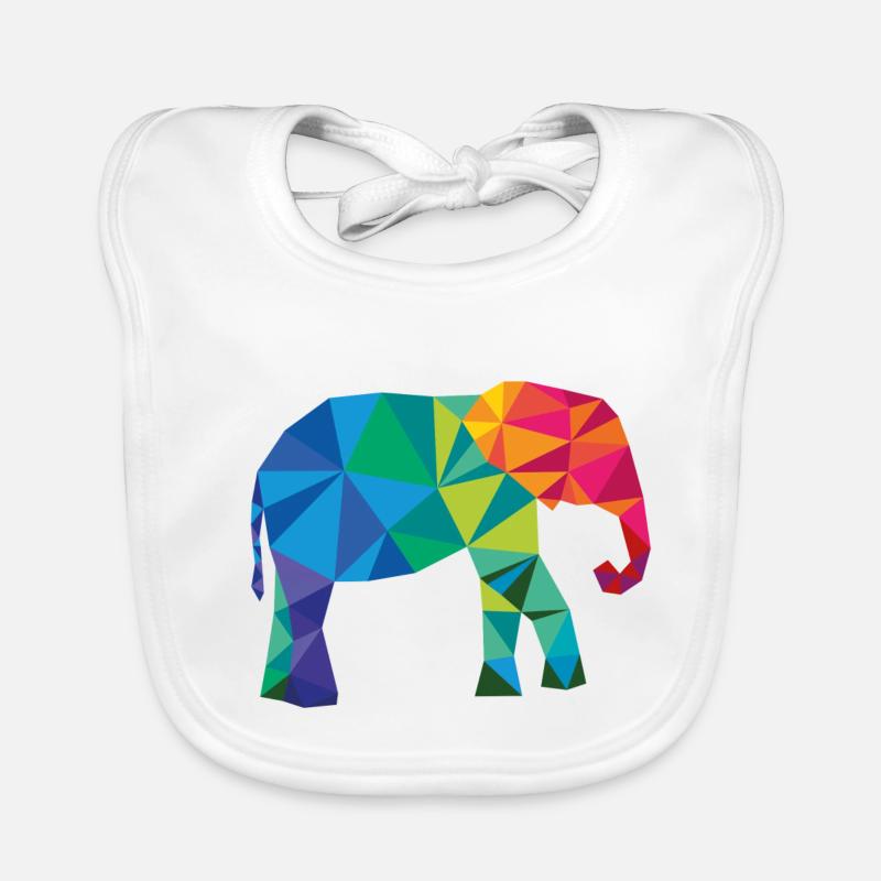 Elefant Bunt Baby Bio-Lätzchen