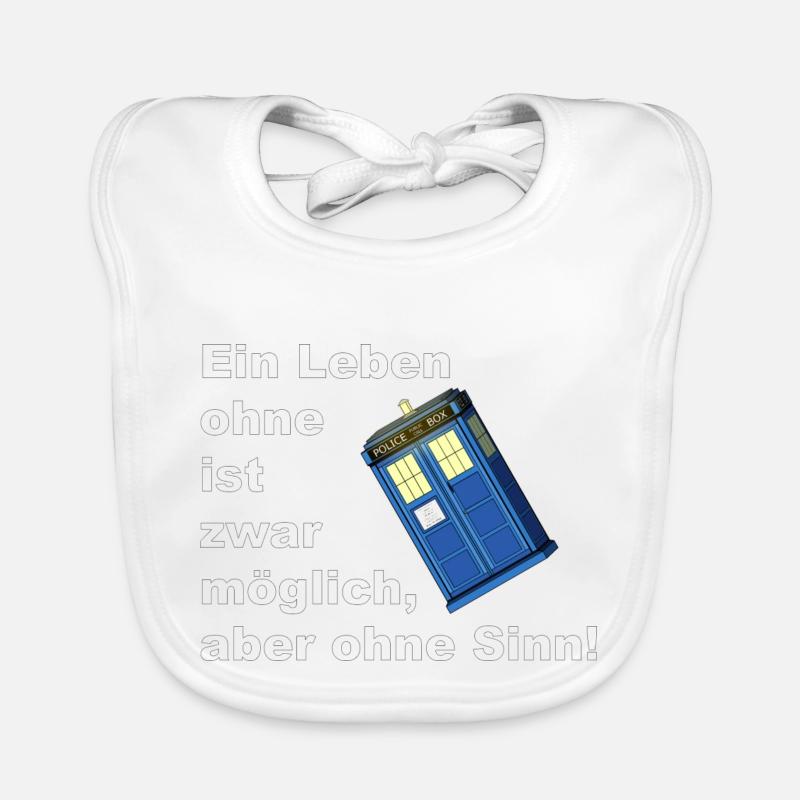 ein leben ohne tardis - Baby Bio-Lätzchen - Weiß