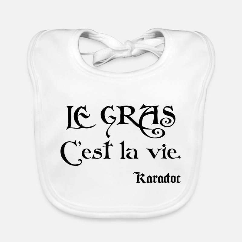 Le gras c'est la vie. Karadoc Bavoir bio Bébé