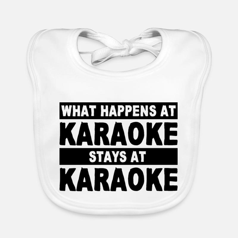 What Happens At Karaoke Stays At Karaoke Organic Baby Bibs