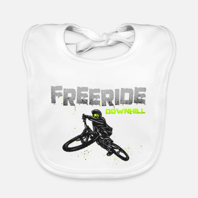 Freerider VTT Downhill VTT VTT - Bavoir bio Bébé - blanc