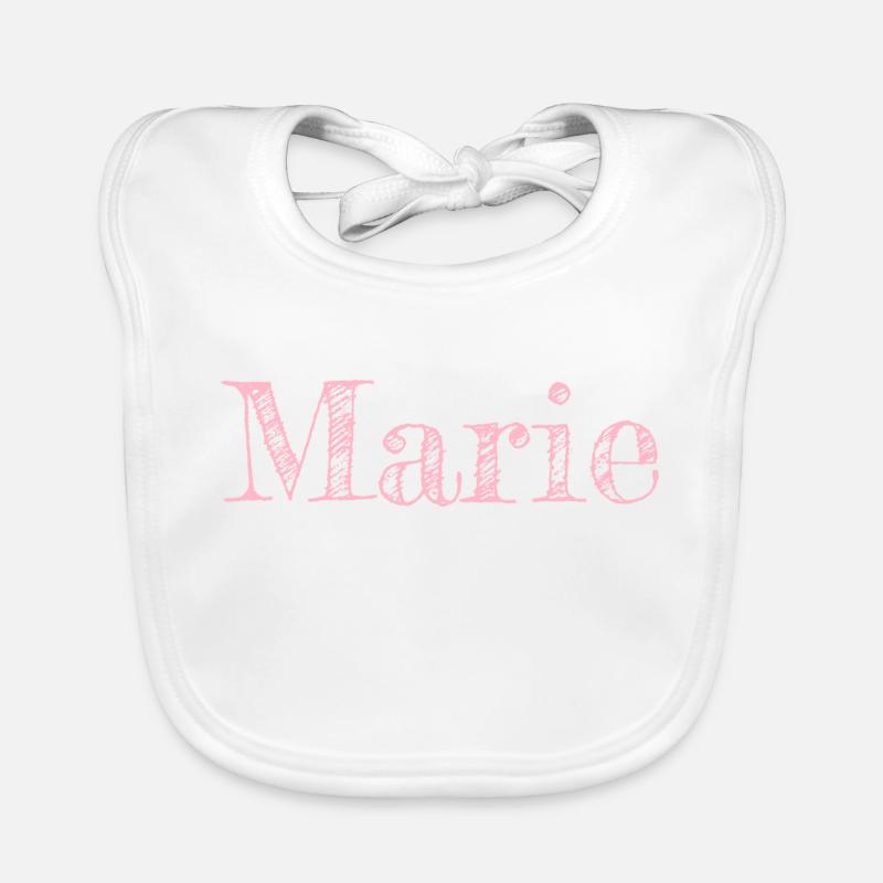 Name Marie Hübsch Rosa Baby Bio-Lätzchen