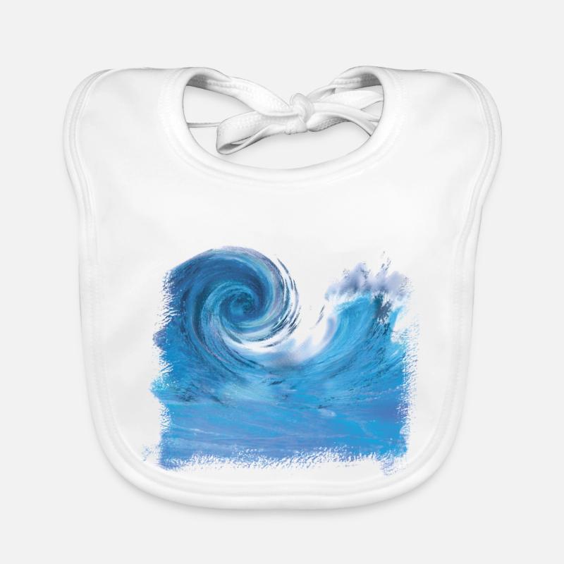 Welle Grafik Baby Bio-Lätzchen