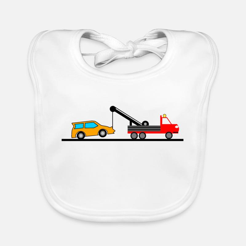 Tow truck Organic Baby Bibs