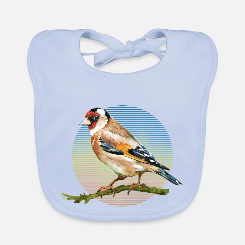 Bunter Vogel Baby Bio-Lätzchen