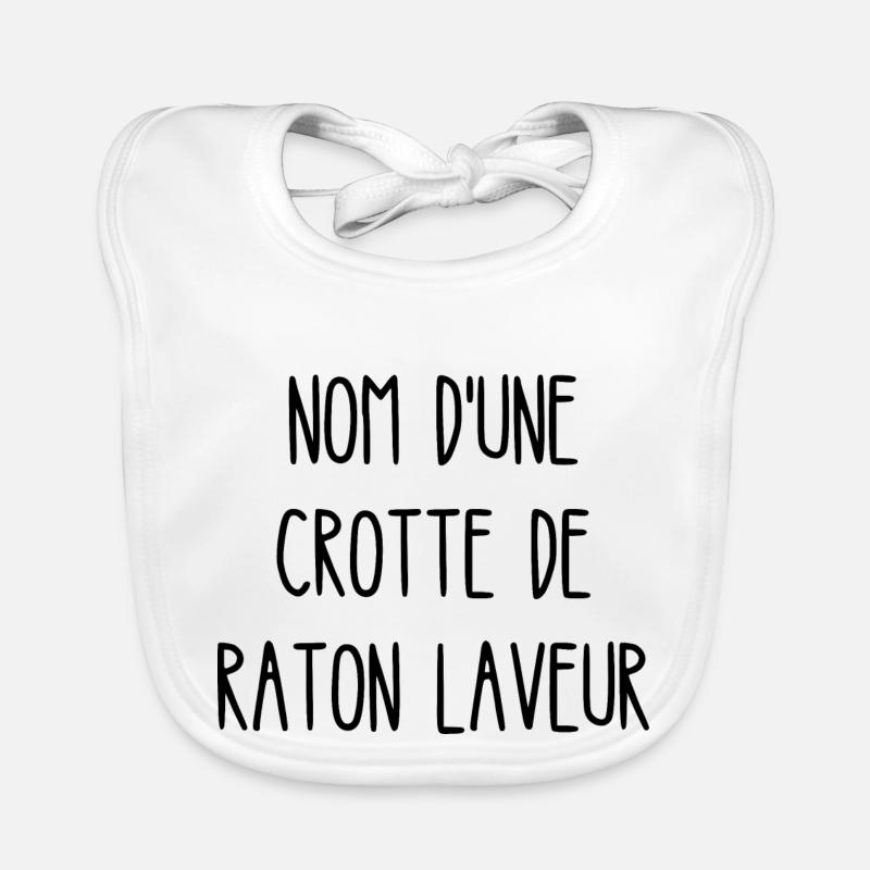 nom d'une crotte de raton laveur Bavoir bio Bébé