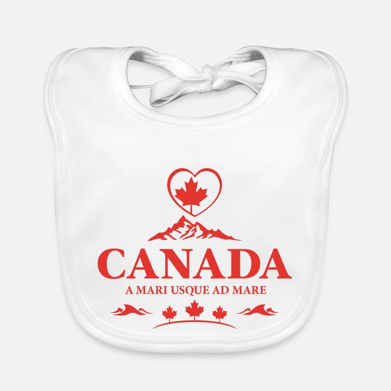 Canada Vancouver Montréal Toronto Maple Leaf Mountains Bavoir bio Bébé