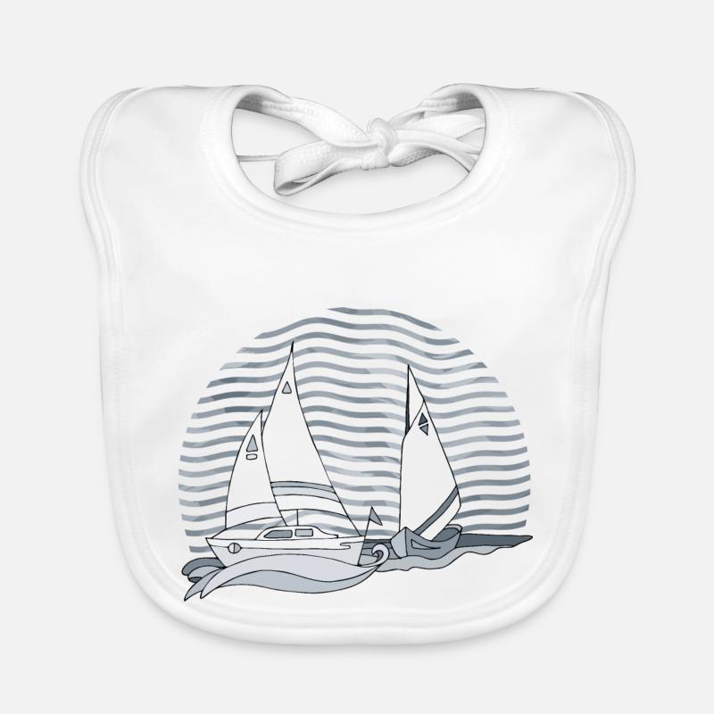 Segelboote Baby Bio-Lätzchen