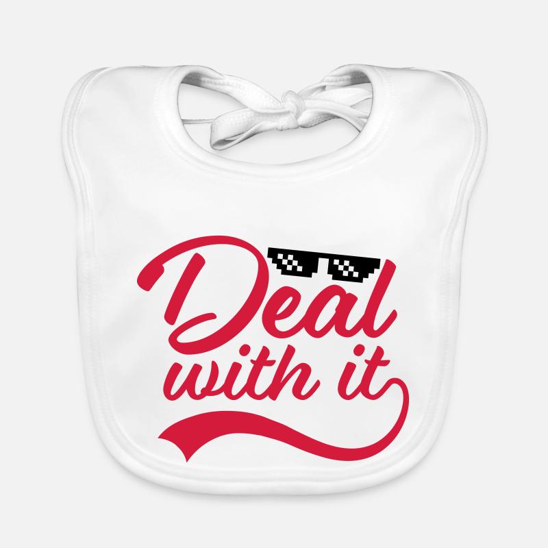 Deal with it funny Organic Baby Bibs