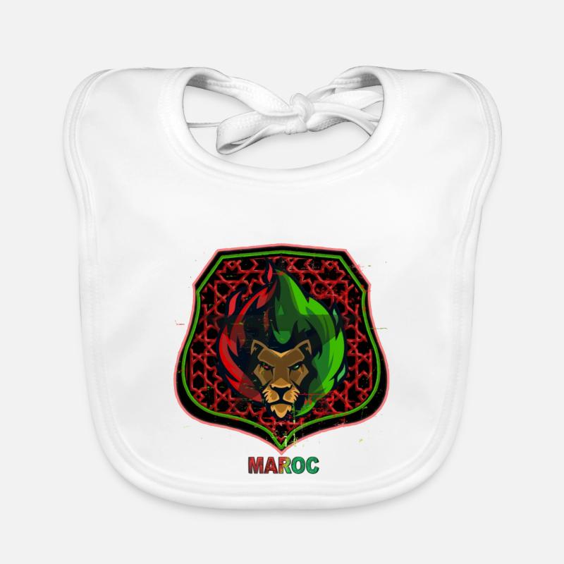 LE MAROC - Bavoir bio Bébé - blanc
