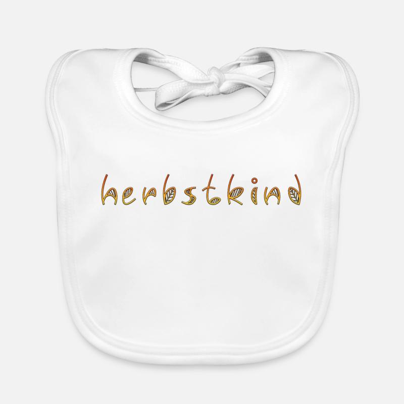 Herbstkind - Herbst - Geschenk - Schriftzug Baby Bio-Lätzchen