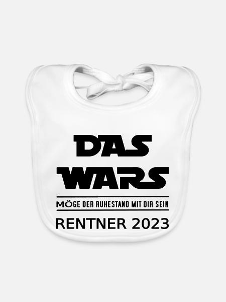 Rentner 2023 - Baby Bio-Lätzchen - Weiß - Vorne