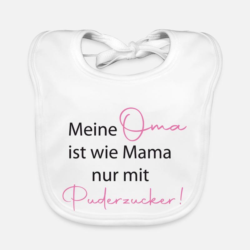 Oma mit Puderzucker Baby Bio-Lätzchen