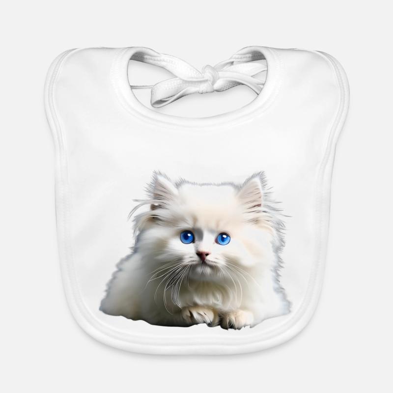 Chat bébé mignon Bavoir bio Bébé