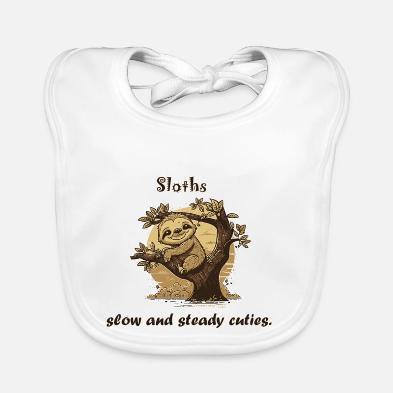 Sloth Cuties Organic Baby Bibs