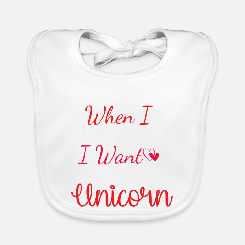 When i grow up i want to be a Unicorn Einhorn Baby Bio-Lätzchen