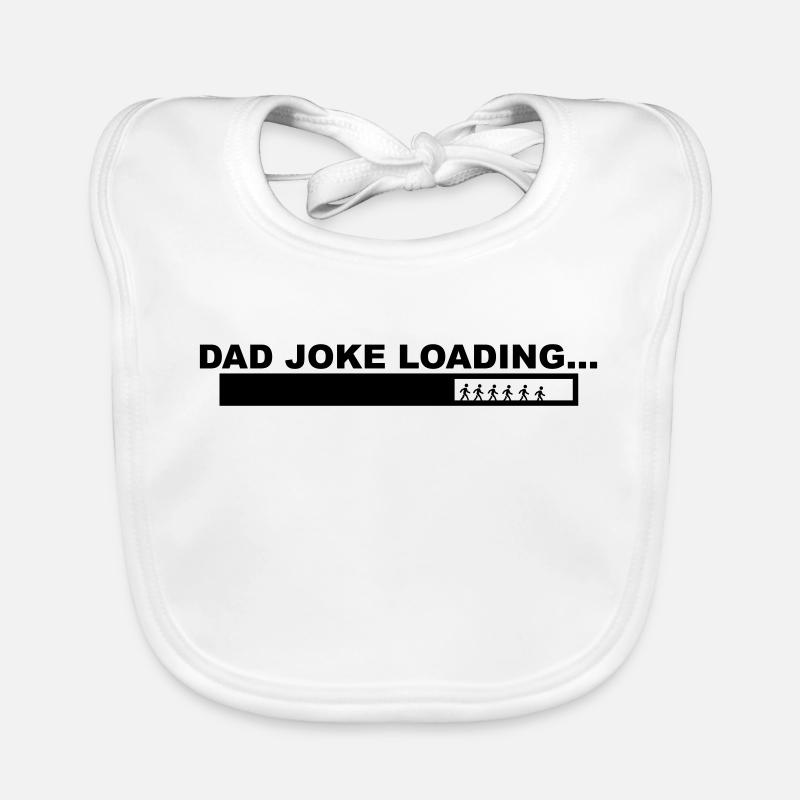A cool "Dad Joke Loading" design for him Organic Baby Bibs