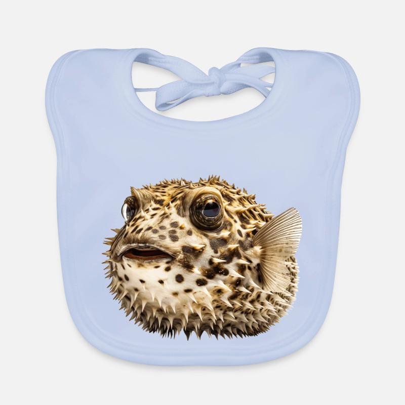 Der Kugelfisch hat eine einzigartige Verteidigung Baby Bio-Lätzchen
