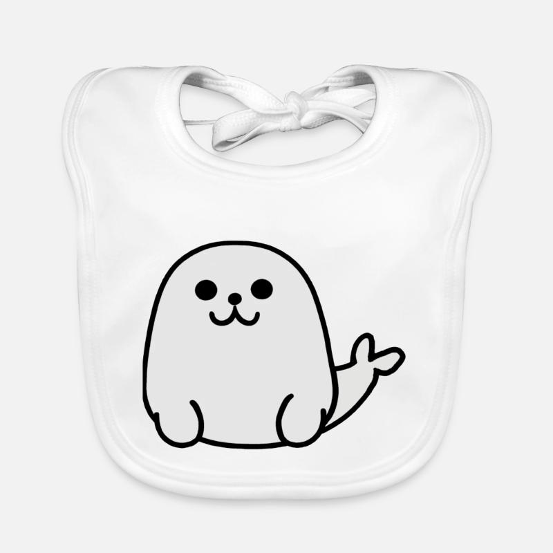 Mignon phoque blanc charmant Bavoir bio Bébé