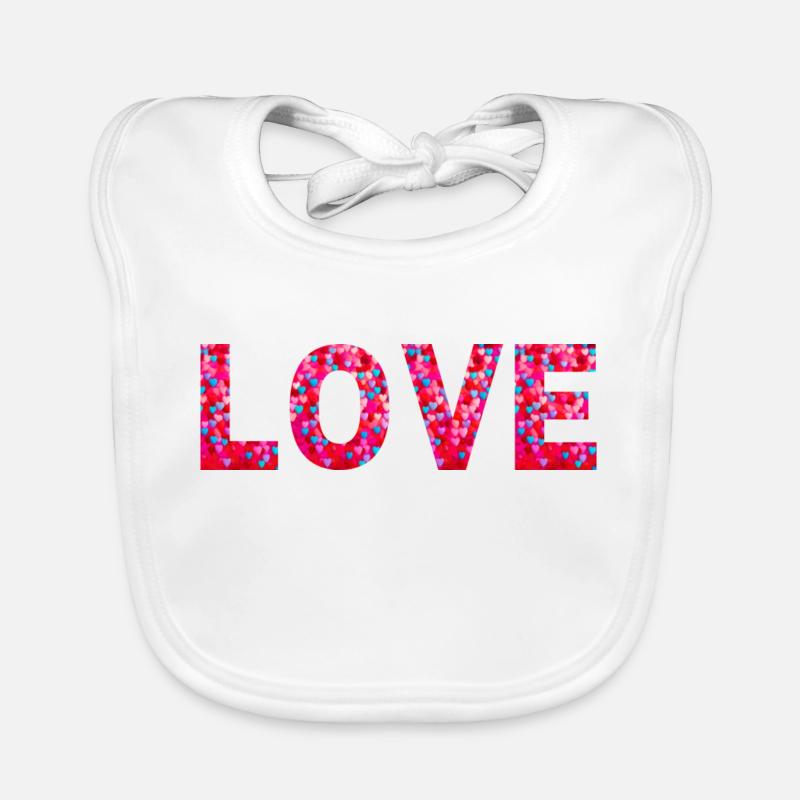 Typographie sincère Amour Amour Bavoir bio Bébé