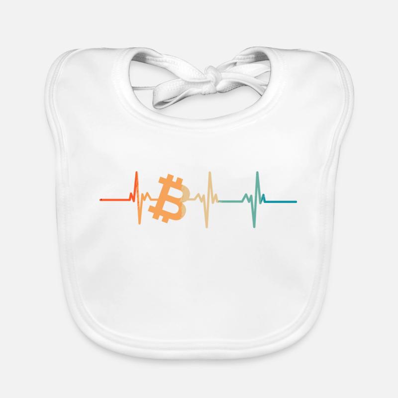 Bitcoin-Herzschlag Baby Bio-Lätzchen