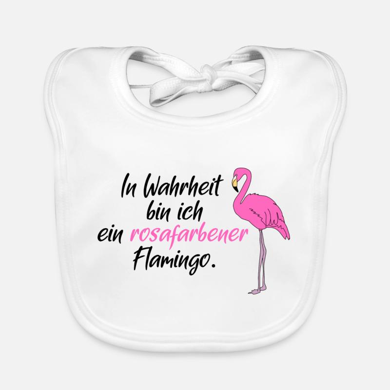 Flamingo Vogel Paradiesvogel Spruch Sprüche rosa Baby Bio-Lätzchen