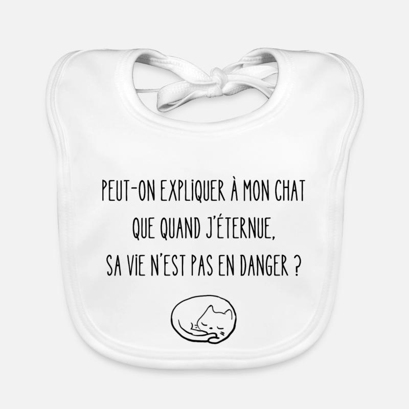 peut-on expliquer à mon chat Bavoir bio Bébé