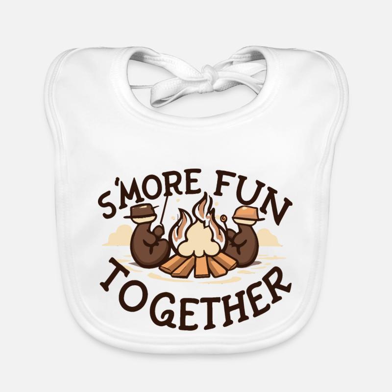 Campfire Harmony: S'more Fun Together Tee Bavoir bio Bébé