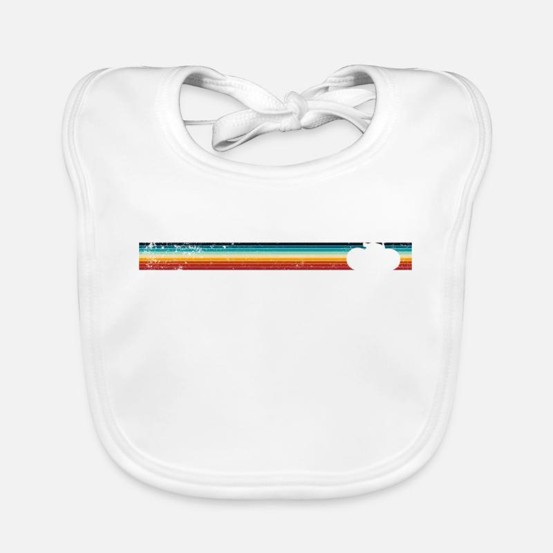Rainbow Stripe Bicycle Design Organic Baby Bibs