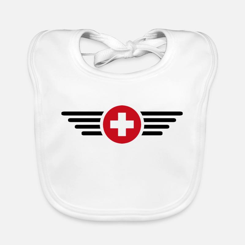 Camiseta Suiza Style Babero de algodón orgánico para bebés