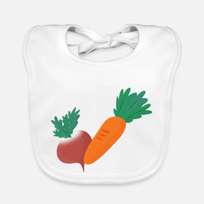 Radieschen & Karotte Baby Bio-Lätzchen