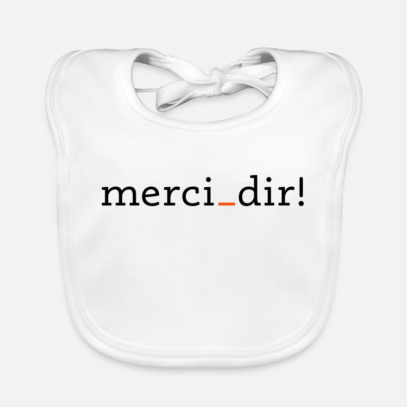 merci dir - 2 Farben Baby Bio-Lätzchen