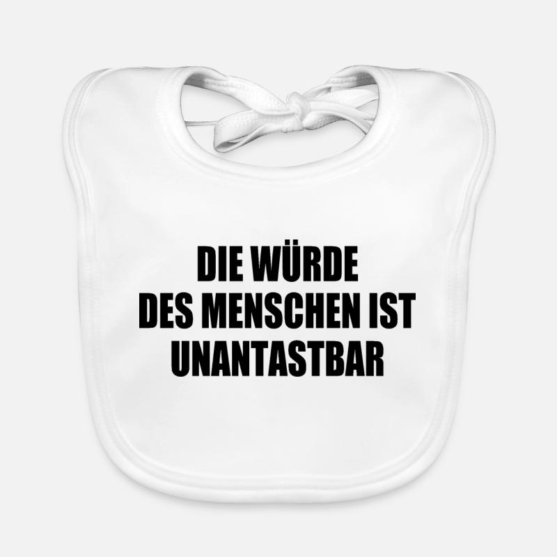 Human dignity is inviolable Organic Baby Bibs