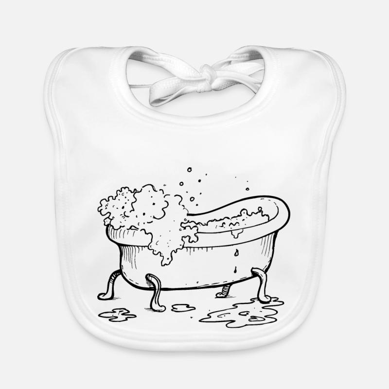 Bubble Bath Day Organic Baby Bibs