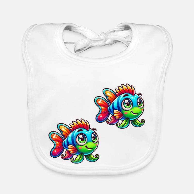 Bande dessinée Poisson 2 Bavoir bio Bébé