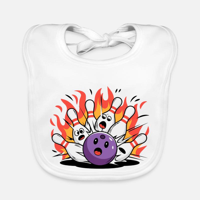 Bowling Destroys Bowling Bowling Organic Baby Bibs