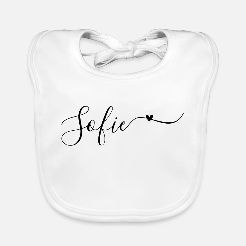 Sofie Nom Prénom Décoratif Bavoir bio Bébé