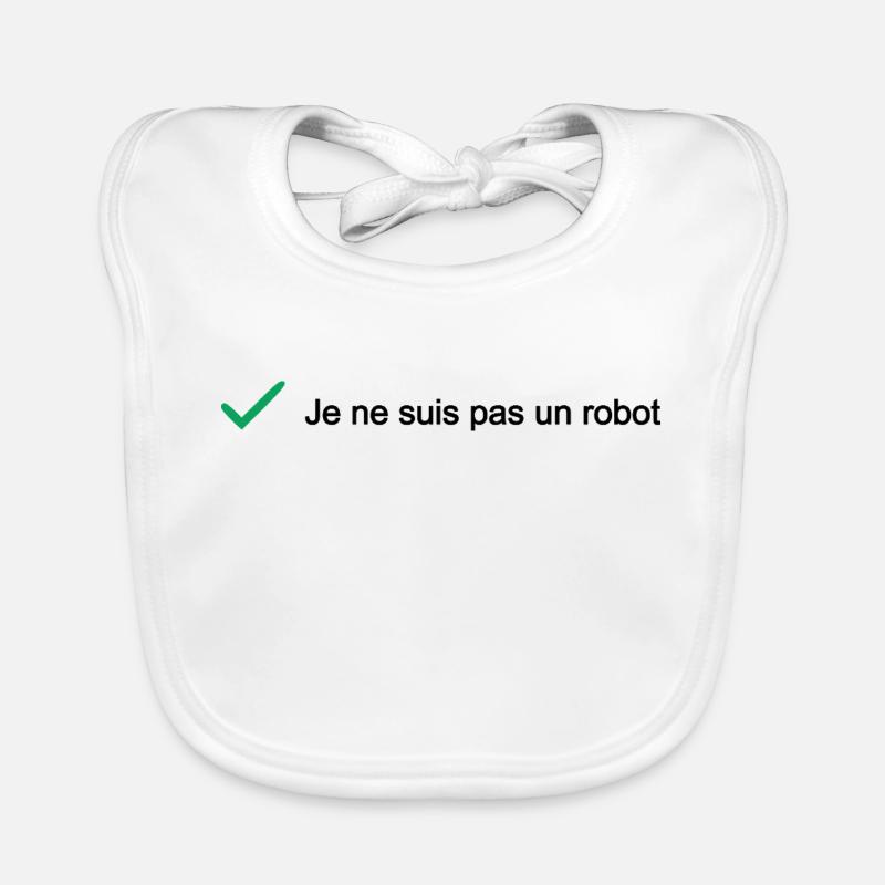 JE NE SUIS PAS UN ROBOT ! (informatique) Bavoir bio Bébé