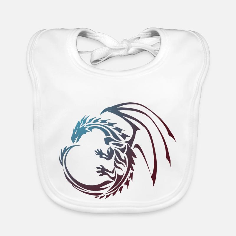 Farbe Drachen Baby Bio-Lätzchen