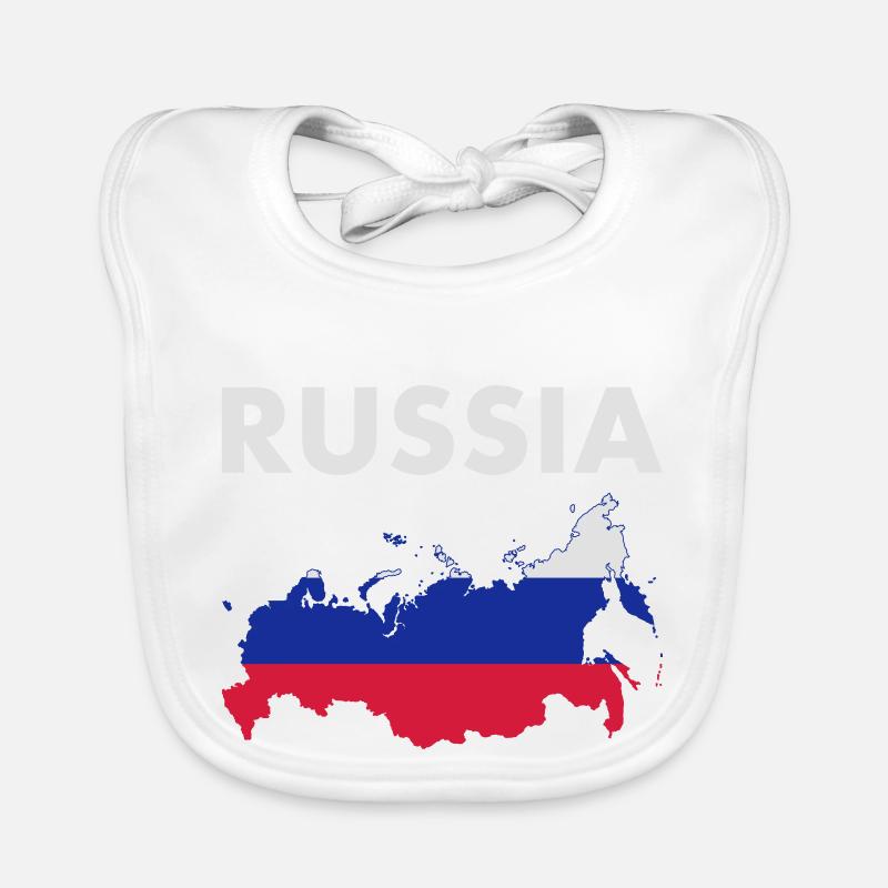 Russie - Bavoir bio Bébé - blanc