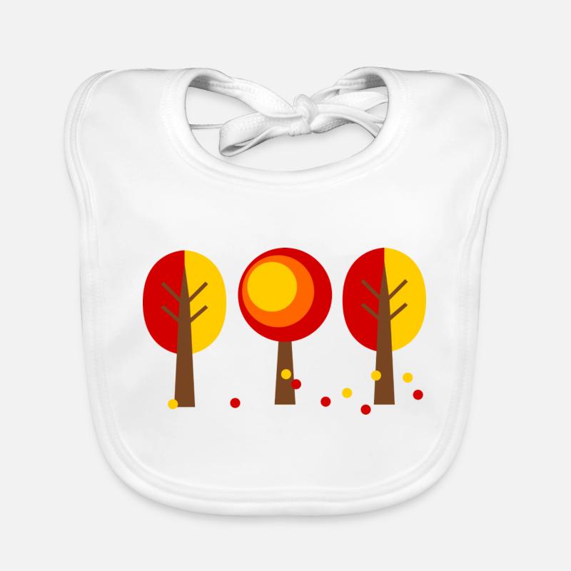 autumn trees Organic Baby Bibs